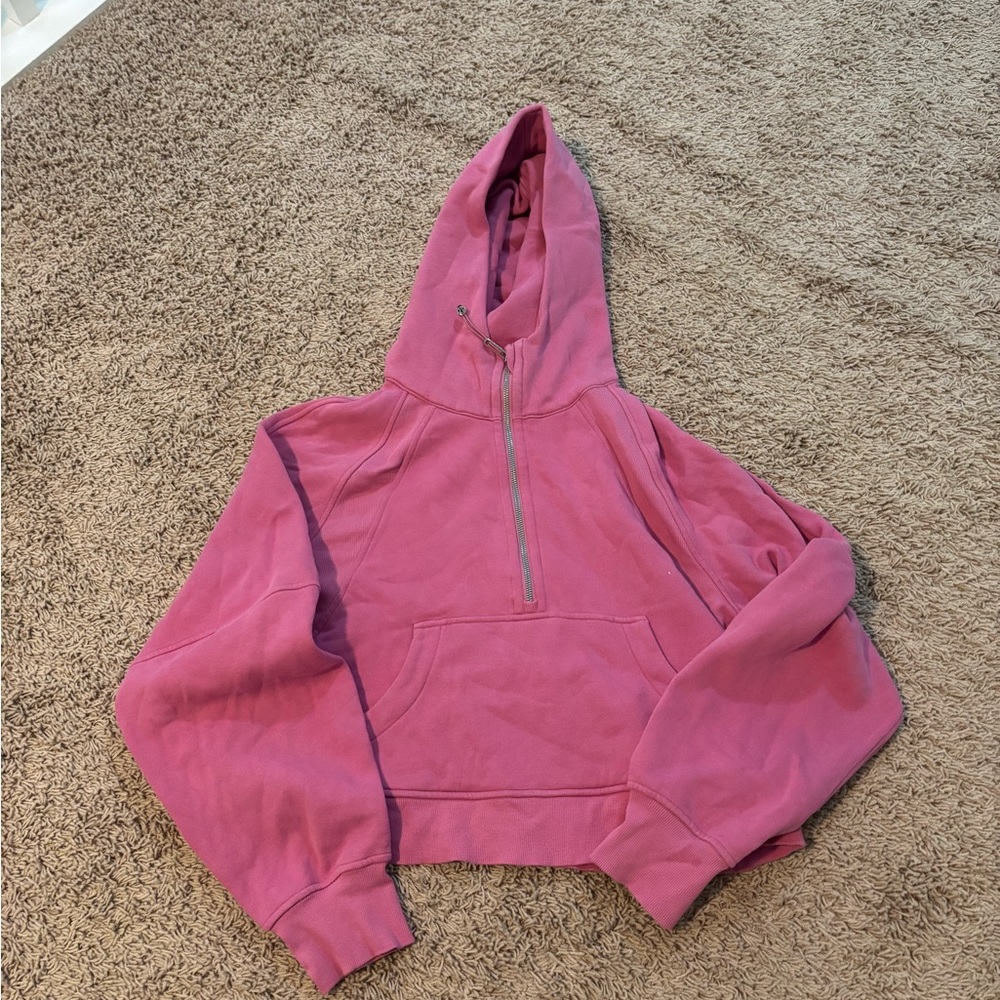 Lululemon pink blossom scuba hoodie size M/L